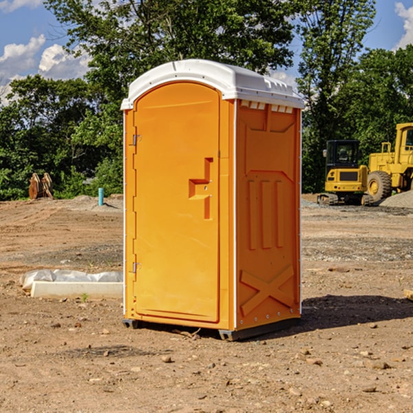 how often are the portable toilets cleaned and serviced during a rental period in Reade